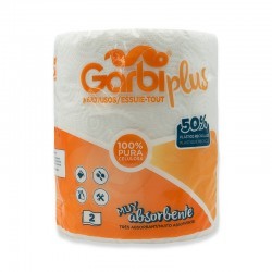 COLIS DE 6 PIECES ROULEAU ESSUIE TOUT GARBI PLUS MULTI USAGE