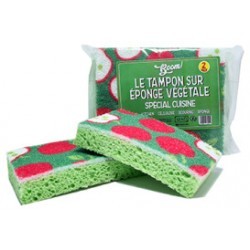 CARTON DE 30 PIECES TAMPONS SUR EPONGES VEGETALE CUISINE X2