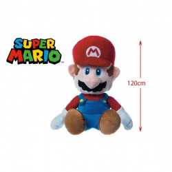LOT DE 2 PIECES PELUCHE SUPER MARIO GEANT 120 CM