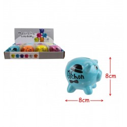 LOT DE 48 PIECES TIRELIRE COCHON MESSAGE