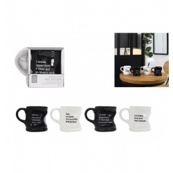 LOT DE 36 PIECES MUG DEFORME MESSAGE 4 ASSORTIS