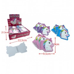 LOT DE 432 PIECES CARNET LICORNE 3 COLORIS