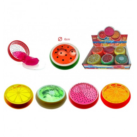 LOT DE 96 PIECES SLIME FRUIT 45G 5 ASSORTIS