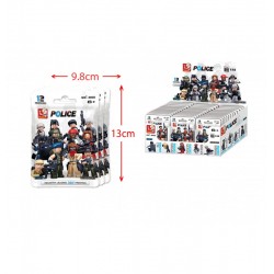 LOT DE 96 PIECES SACHET 12 MINIFIGURINES POLICIERS & VOLEURS